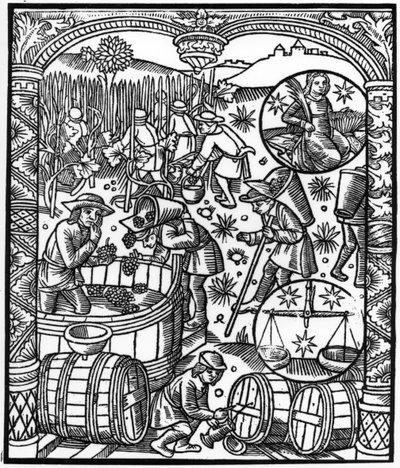 9月、 &39;Almanach des Bergers&39;から、1491年（木琴） 作： Pierre Le Rouge